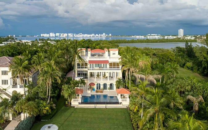 1067-Westway-drive-sarasota-luxury-home 1067 Westway Drive, a Gulf-front estate on Lido Key with a marble atrium entry